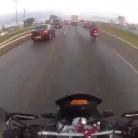 A Car Wheel That Came Off Hit The Motorcyclist's Head