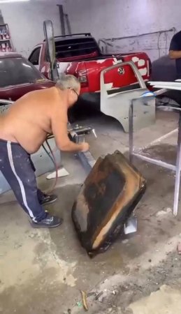 The Gas Tank Exploded When The Worker Tried To Solder The Hole