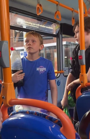 Kids Threaten Adults After Vaping And Drinking Alcohol On A Bus. Stockport, England