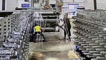 Worker Pulled Into Spinning Shafts
