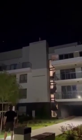 First The Man Threw Bricks On The Balconies, Then He Jumped From The Roof