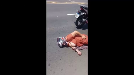 Motorcycle Crashed Into A Truck With Boards. The Driver Died His Passenger Survived