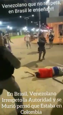 Cops Shot Orange Guy. Venezuela