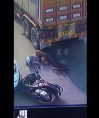 Girl Lost Both Legs Falling From A Motorcycle Under A Truck
