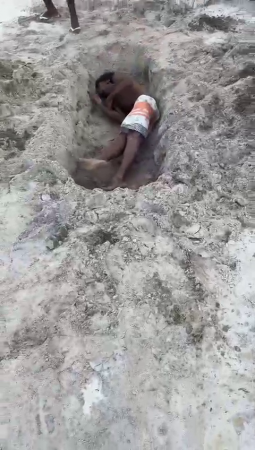Dude Dug His Own Grave And Got Shot