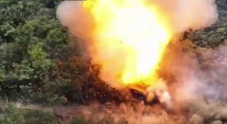 Russian Sabotage Group Destroys A Leopard Tank