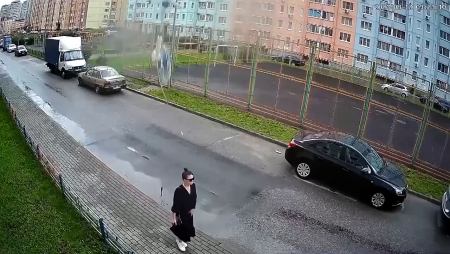Woman Nearly Killed By Fan Thrown Out Of Window. Russia