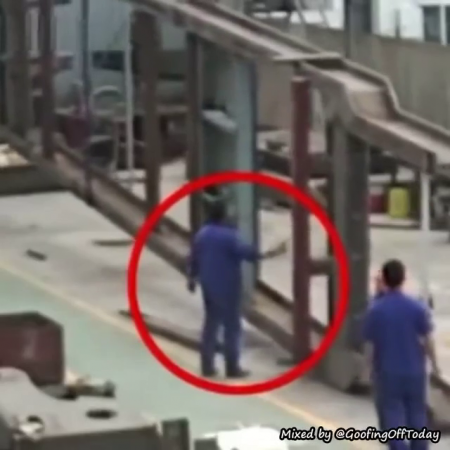 A Huge Metal Structure Collapsed On A Worker