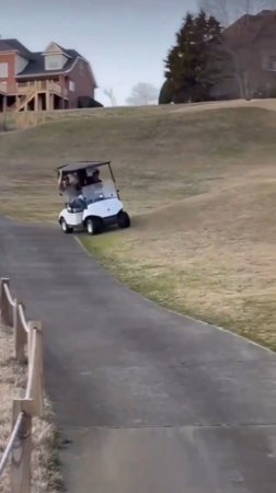 Dude Rolled Over On Golf Cart