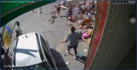A Tourist From The UK Crashed Into A Bar Terrace In A Rented Car