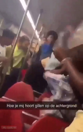 Special Needs Man Getting Beaten Up And Stabbed On A Tram. Netherlands