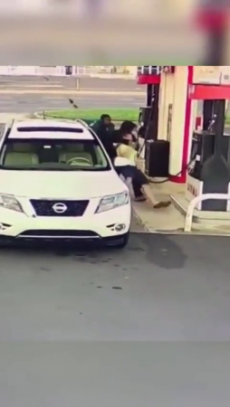 Stealing A Man's Car At A Gas Station
