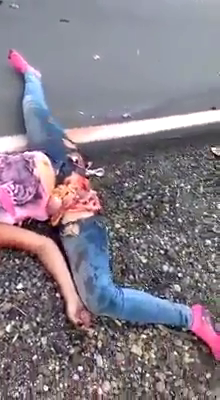 Husband And Wife Killed On The Road. Woman