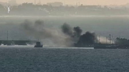 Israel Destroys Hamas Naval Installations With Artillery Fire