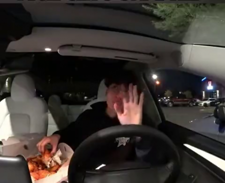Livestreamer Gets Swatted While Eating Chicken Wings In His Car