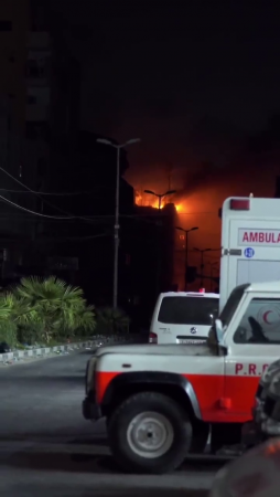 Airstrike On Residential Area Near A Hospital In Gaza