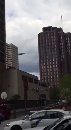 Suicide Flight From A Skyscraper. USA