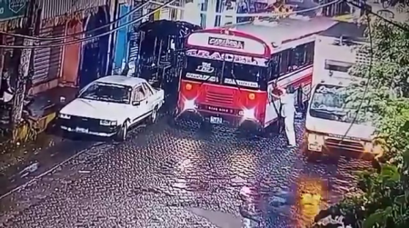 Drunk Idiot Crushed By Bus