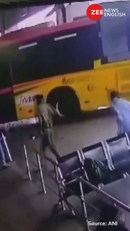 A Bus That Lost Control Crushed Three People At A Bus Station. India