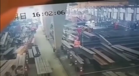 A Metal Beam Collapsed On A Worker