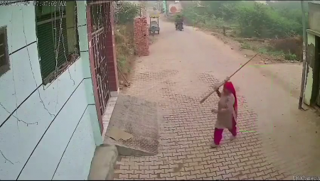 Woman With Broom Saves Man From Gangsters’ Bullets In Haryana's Bhiwani.