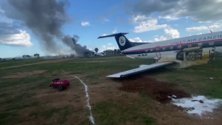 Embraer E120 Brasília Had Problems With Its Landing Gear In Kikoboga, Tanzania And Left The Runways