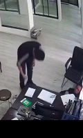 A Visitor Came Into The Office And Hit The Clerk On The Head With A Hammer
