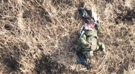 A Grenade Dropped From A Drone Tore The Soldier Into Two Parts