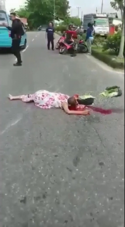 A Motorcycle Drove Over The Head Of A Woman Hit By A Previous Biker