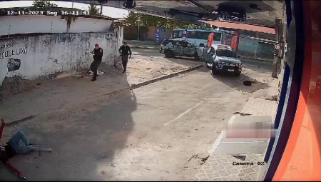 The Police Shot The Fleeing Criminal. Accurate Shot! Brazil