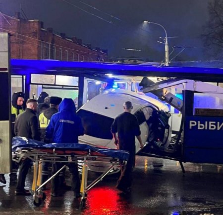 A Volkswagen Flew Into The Window Of A Trolleybus. Rybinsk, Russia