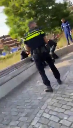 Dutch Police Struggle But Eventually Arrest Man