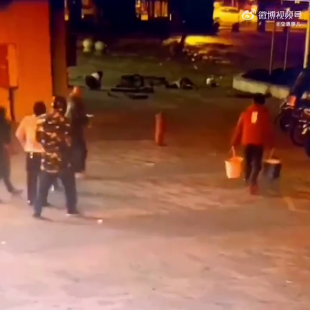 Multiple Manhole Covers Were Blasted Into The Air After A Boy Stuffed Ignited Firecrackers Into A Drain In Southern China