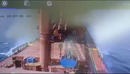 Footage Of The Houthi Missile Attack On The Cargo Ship Zografia