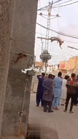 Man Fried On Live Wire In Pakistan