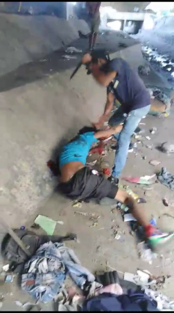 Unknown Man Beats Homeless Man To Death Under Bridge Eustorgio Colmenares. Colombia