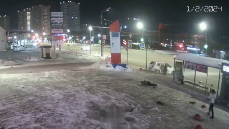 As A Result Of The Collision, A Car Hit A Woman On The Sidewalk And A Passenger Fell Out. Russia