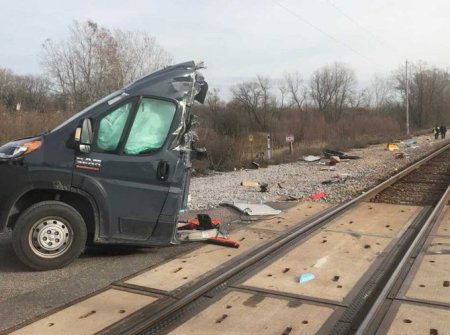 The Van Was Torn In Two By The Train Impact