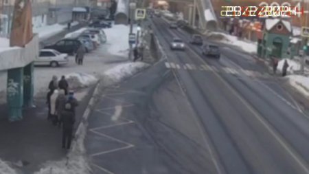 Idiot Ran Into A Pedestrian Crossing And Crashed Into A Car. Russia