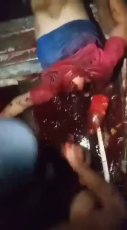 Decapitating A Man In The Bottom Of A Boat