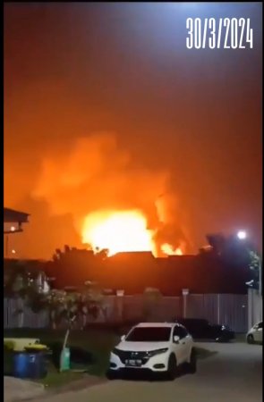 A Large Explosion Was Reported At An Army Ammunition Warehouse In West Java. Indonesia