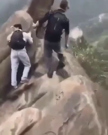 Climber Loses Grip