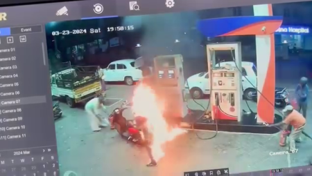 43-Year-Old Man Bought Gasoline At A Gas Station And Set Himself On Fire. India