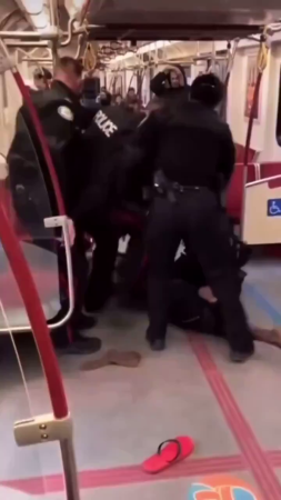 Toronto Police Officers Were Seen Dragging And Brutally Kicking A Man On The TTC