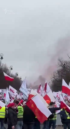 Clashes Broke Out Between Protesting Polish Farmers And Police. Warsaw, Poland