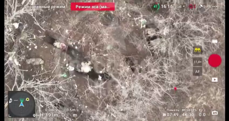 Precise Hit Of A Mine On A Ukrainian Soldier