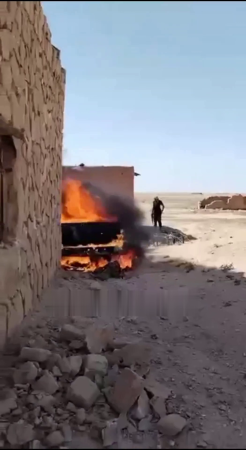 Remains Of The Body Of An ISIS Terrorist Torn By A Mine
