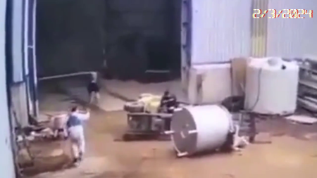 Worker's Head Crushed By Overturned Forklift