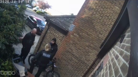 Police Officers Seized An Electric Bike. England