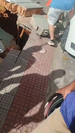 An Elderly Man Fell Through The Ground
